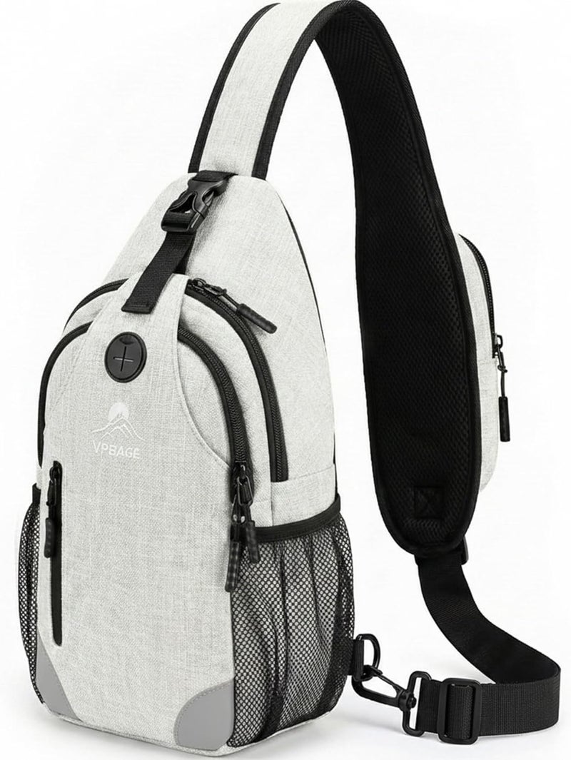 VPBAGE Store Structured Sling Backpack with Oversized Strap Pocket (Fits Power Bank) - Heavy Duty Water Resistant Crossbody Bag for Tech & Travel - Thick Padded Bottom Anti-Theft Daypack (Fits Tablet/Console) - Image 1